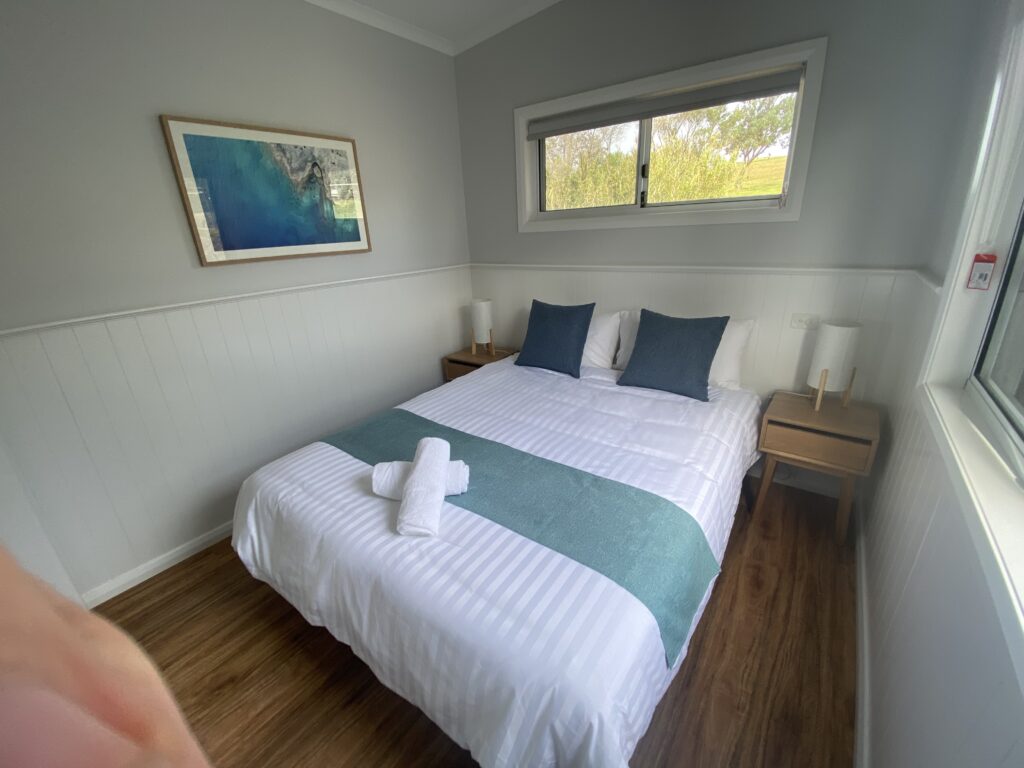 master bedroom coastal holiday cabin design