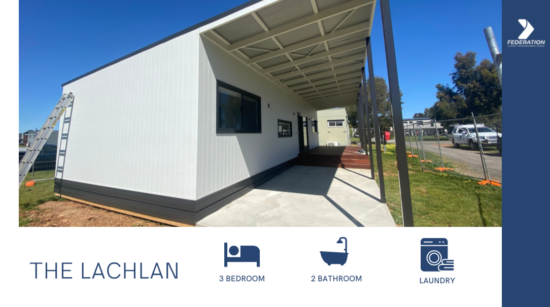 the lachlan 3 bedrooms single chassis modular home